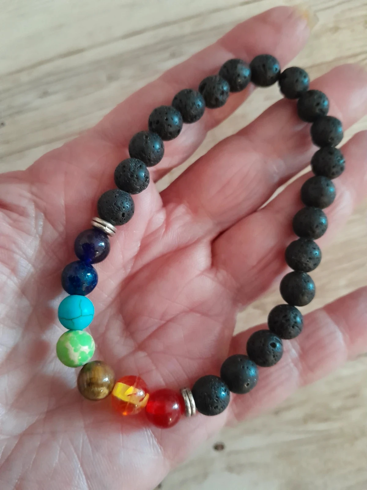Pulseira 7 Chakras para homem, 23cm – photo 3
